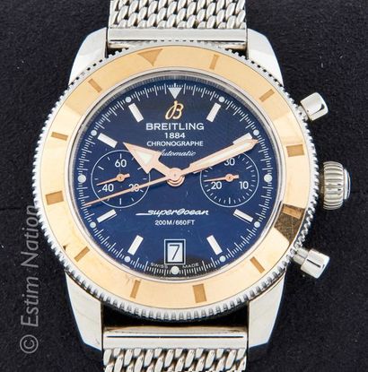 BREITLING Montre chronographe modèle SuperOcean en acier à mouvement automatique.
...