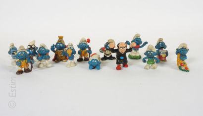 PEYO, GOSCINNY, MORRIS, UDERZO ET DIVERS Collection de figurines en plastique polychrome...