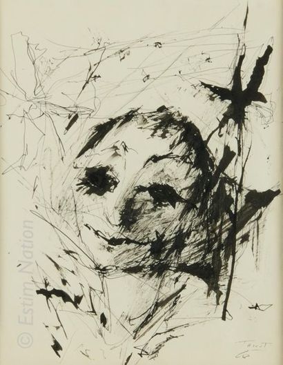 ATELIER JACQUES THIOUT Jacques THIOUT (1913-1971)

"L'ombre"

Encre sur papier, signé...
