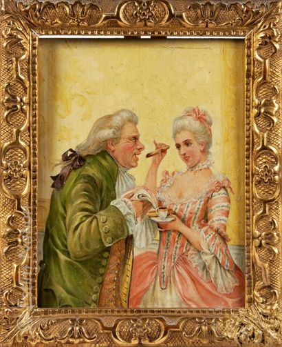 Marcillo De TORRES (XIXème siècle) "Scènes galantes"
Une paire d'huiles sur panneau...