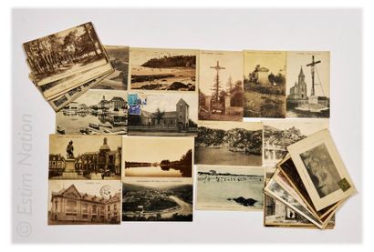 CARTES POSTALES Ensemble d'environ 400 cartes postales anciennes (1900 - 1950). 
On...
