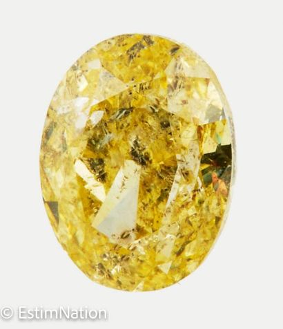 DIAMANT FANCY VIVID YELLOW 1.22 CARAT Diamant jaune fancy vivid yellow pesant environ...