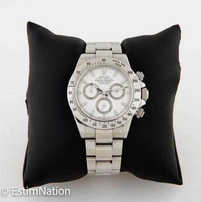 ROLEX DAYTONA REF. 116520, VERS 2005 Steel chronograph watch with automatic movement....