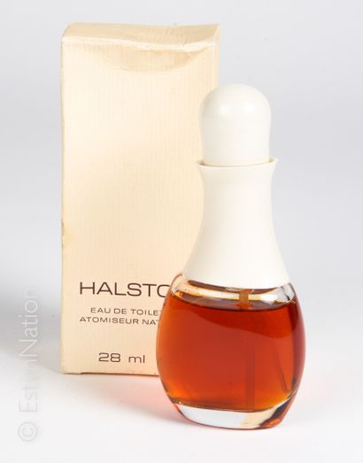HALSTON Halston. Flacon atomiseur en verre contenant 28 ml et boite titrée.