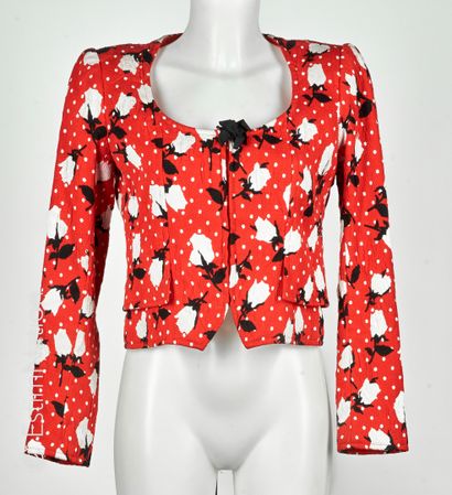 CHRISTIAN LACROIX LUXE (COLLECTION HAUITE COUTURE PRINTEMPS-ETE 1988) SHORT JACKET...