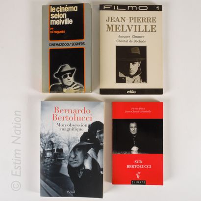 CINEMA 
Ensemble de 4 livres sur le thème du CINEMA, de JEAN-PIERRE MELVILLE et BERNARDO...