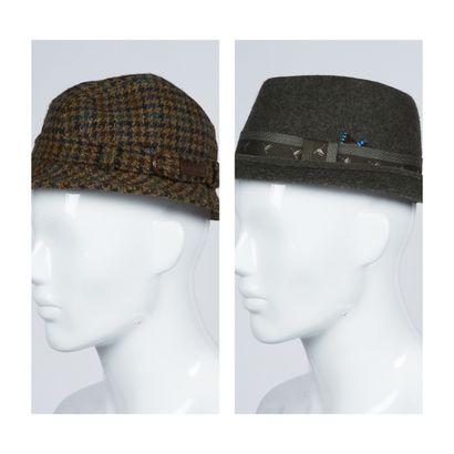 FUR JAGD UND SPORT WASSERDISCHT, HARRIS TWEED BROSWELL CHAPEAU à bords en feutre...