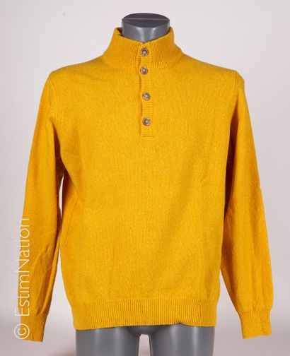 GIORGIO PORTA CINQ PULL OVER à col montant en laine et polyamide : jaune, gris, orange,...