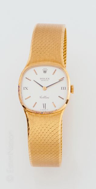 ROLEX ROLEX - "Cellini" - 

Bracelet montre en or jaune 18k (750 millièmes). Cadran...