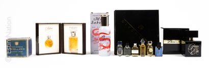 PARFUMERIE Set of four perfume boxes including Safari by Ralph Laurent, Encre Noire...