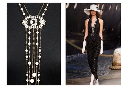 CHANEL (COLLECTION CRUISE 2019) NECKLACE "neglected" in metal very slightly gilded...