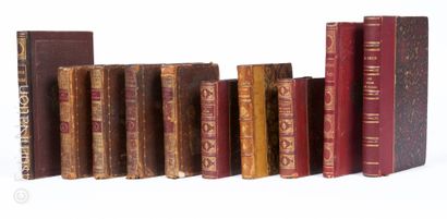 LITTÉRATURE ET DIVERS Set of books bound in full and half bindings including: 

-...