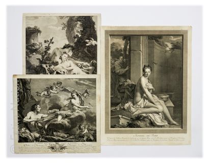 MYTHOLOGIE ET DIVERS Collection de gravures en noir des XVIIIe et XIXe siècle comprenant...