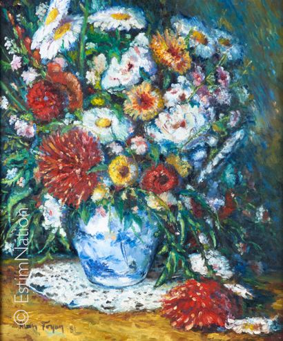 ALAIN FORJAN (Né en 1957) "Bouquet de fleurs" 

Huile sur toile signée et datée 81...