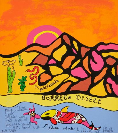 Niki de SAINT PHALLE (1930 2002) BORREGO DESERT.

Sérigraphie en couleurs, annotée...