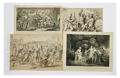 MYTHOLOGIE ET DIVERS Collection de gravures en noir des XVIIIe et XIXe siècle comprenant...