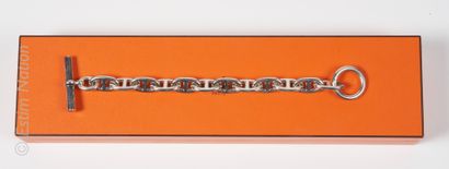 HERMES BRACELET "chaîne D' ANCRE"en argent (dans son écrin d'origine) (longueur :...