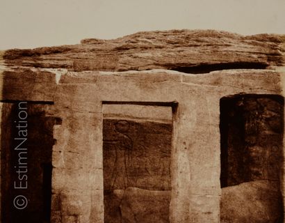 Félix TEYNARD (Français, 1817-1892) Deir - Rock Monument - Pillars and Sculptures...