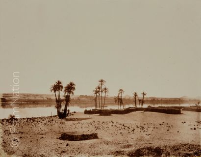 Félix TEYNARD (Français, 1817-1892) Dakkeh - Village et rives du Nil, Planche 125,...