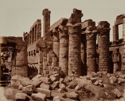 Félix TEYNARD (Français, 1817-1892) Karnak, Thèbes - Palais - Salle hypostyle - Vue...