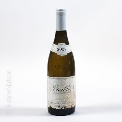 BOURGOGNE BOURGOGNE


1 bouteille CHABLIS 2007 La Paulière


(étiquette abîmée, très...
