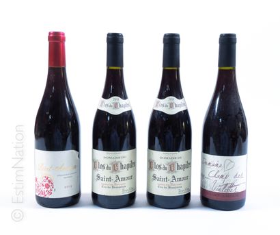 BEAUJOLAIS BEAUJOLAIS


4 bouteilles : 1 SAINT AMOUR 2013 Domaine Champ des Violettes,...