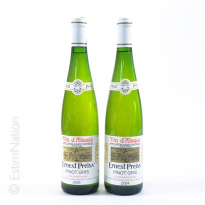 ALSACE ALSACE


2 bottles ALSACE 2004 Esrnest Preiss Clement Klur


(faded labels,...