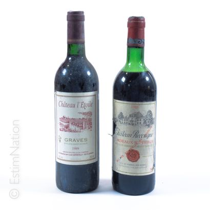 BORDEAUX BORDEAUX


2 bottles: 1 CHÂTEAU L'ETOILE 1989 Graves, 1 CHÂTEAU RECOUGNE...