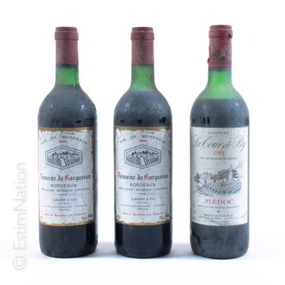 BORDEAUX BORDEAUX


3 bouteilles : 2 DOMAINE DE GARGASSAN 1982 Bordeaux, 1 CHÂTEAU...
