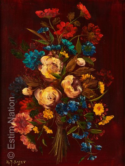 BIZET - XXE SIECLE Raymond Jean BIZET (1922-2015)



Fleurs



Huile sur toile, signée...