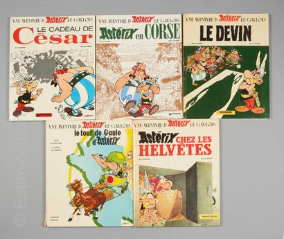 BANDE DESSINEE - ASTERIX Réunion de cinq bandes dessinées comprenant: 



- GOSCINNY...