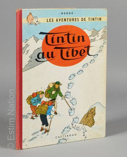 HERGE, LES AVENTURES DE TINTIN TINTIN au Tibet, éditions Casterman, dos rouge, 1962...