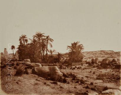 Félix TEYNARD (Français, 1817-1892) Karnak, Thèbes - Avenue de Sphinx - Vue générale...