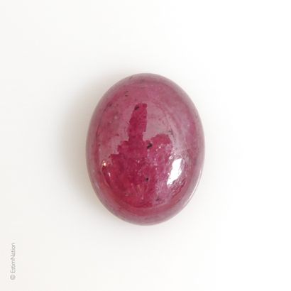 RUBIS 4.20 CARAT Un rubis sur papier taillé en cabochon. Poids : 4, 20 carats. Dimensions:...