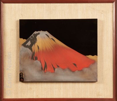 Japon XXème siècle Mont Fuji



Panneau de laque peinte, signée en bas à gauche.

Japon,...