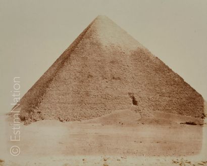 Félix TEYNARD (Français, 1817-1892) Djîzeh, nécropole de Memphis - Pyramide de Chéops,...