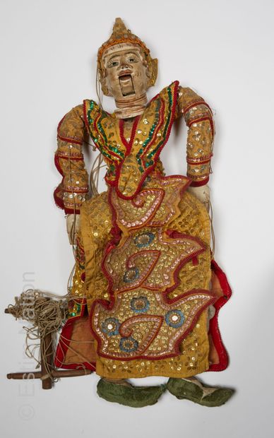 BIRMANIE - INDE BIRMANIE



Marionnette articulée, à tête en bois sculpté et peint,...