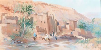 ORIENTALISME XXE Max FLEGIER (actif au XXe siècle)



Paysage marocain animé

Ouarzazate



Huile...