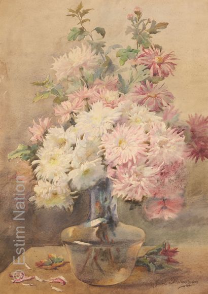 AQUARELLES - MINOGGIO-ROUSSEL Ysabel MINOGGIO-ROUSSEL (1865-?)



Vase fleuri



Aquarelle...