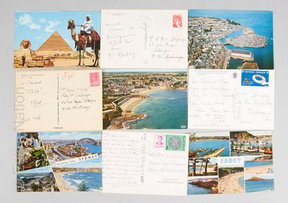 PHILATELIE 3 boites, 2 albums de timbres (O/CPA/CPSM)

Enveloppes timbrées dont Cérès,...
