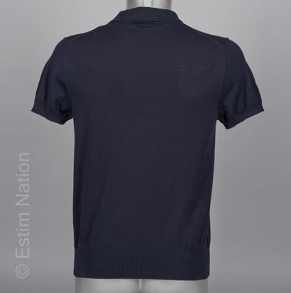 MONCLER Small sleeves navy cotton POLO (T L) (small wear)