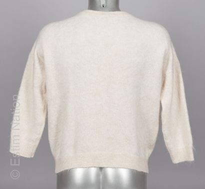 BRUNELLO CUCCINELLI SWEATER in knitted wool, mohair and alpaca with the inscription...