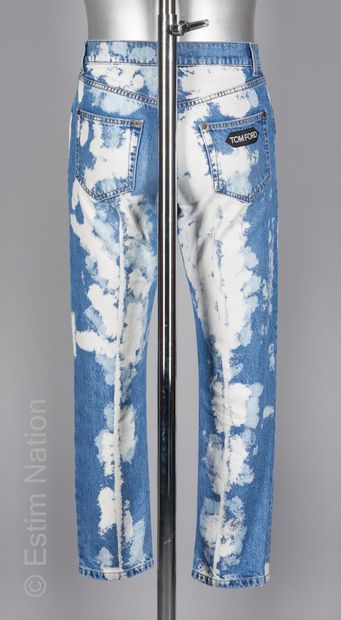 TOM FORD Blue denim jeans washed white (W 25 or approx T S) (small dirt on the b...