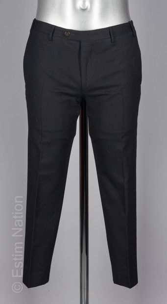 CORNELIANI PANTALON slim en laine noir (T 46)