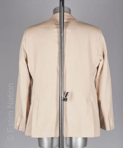 Loro PIANA Jacket in beige cotton, three buttons, three pockets (S 52)