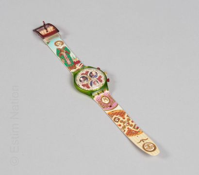 SWATCH QUARTZ WATCH decorated with Russian aristocratic figures (non-original bo...