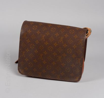 LOUIS VUITTON CIRCA 1970 BESACE "CARTOUCHIERE" in Monogram canvas and natural leather,...