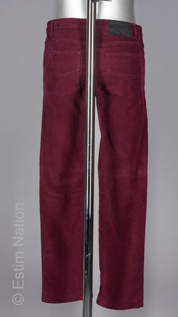 ZADIG & VOLTAIRE Straight pants in cotton velvet milleraies burgundy (T 42)