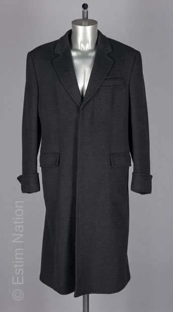 Gianfranco FERRE Coat in grey wool and silk blend, three pockets including a false...