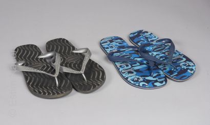 HAVAIANAS FOUR PAIRS OF COMPOSITE TONGS (P 43/44) (some in near new condition) (no...